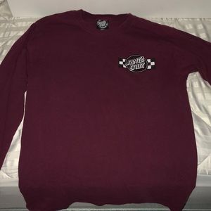 Santa Cruz maroon long sleeve